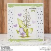 BUNDLE GIRL WITH LILY OF THE VALLEY RUBBER STAMP